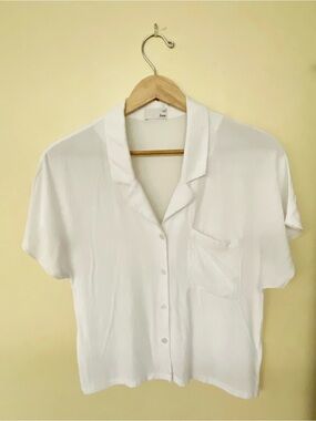 Wilfred Free White Short-Sleeve Button Down